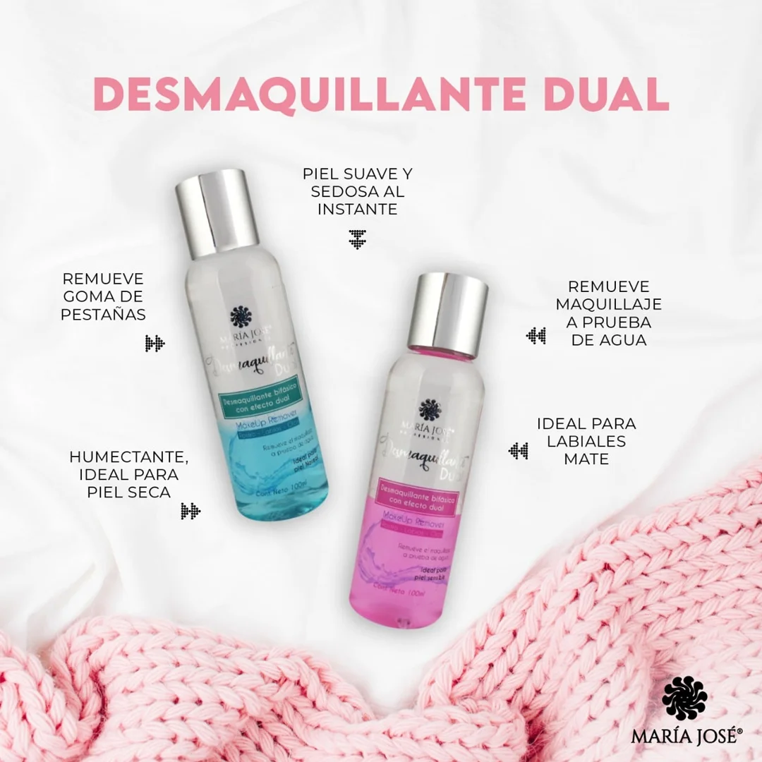 DESMAQUILLANTE  DUAL - REMUEVE Y HUMECTA - MARíA JOSé