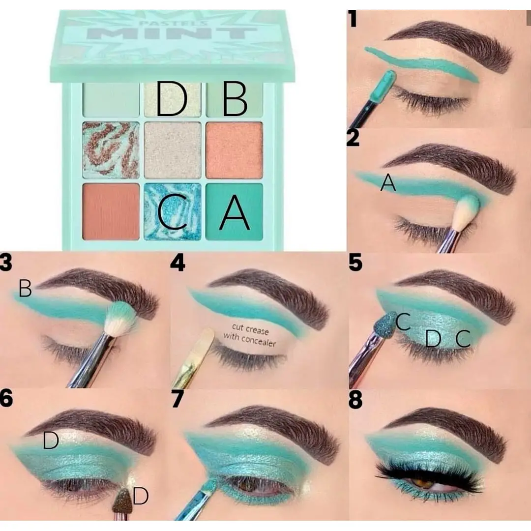 PALETA DE SOMBRAS  HUDA BEAUTY PASTELS MINT