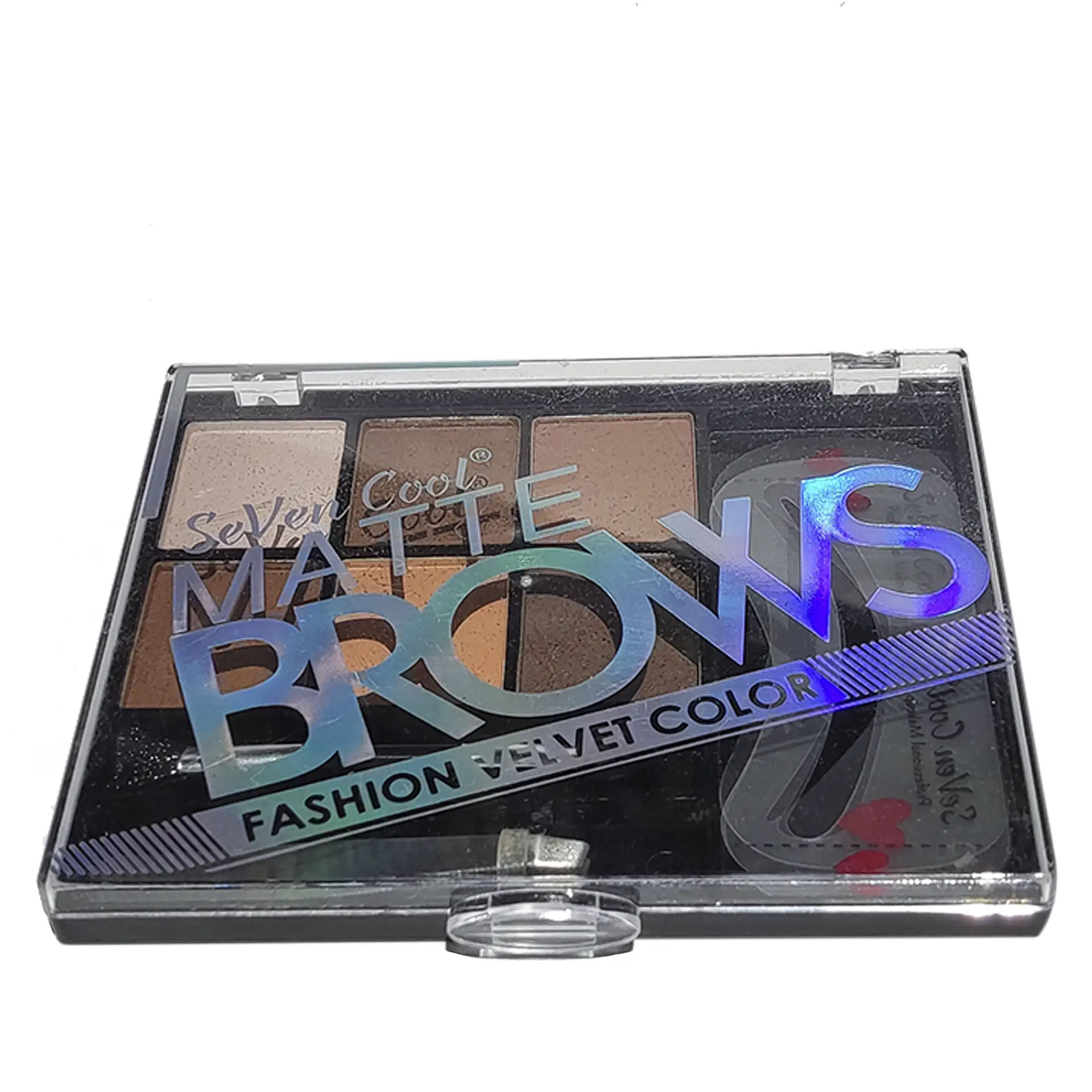 EYE MAKEUP  SOMBRAS, BROCHA, PINZA, PLACAS KIT PARA CEJAS - MATTE BROWS - SEVEN COOL