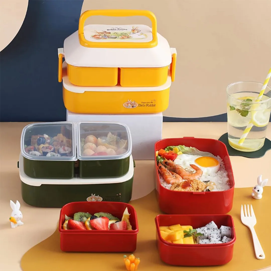 ACCESORIO DE COCINA  LUNCH BOX 3 PIEZAS FORMA DE CASITA