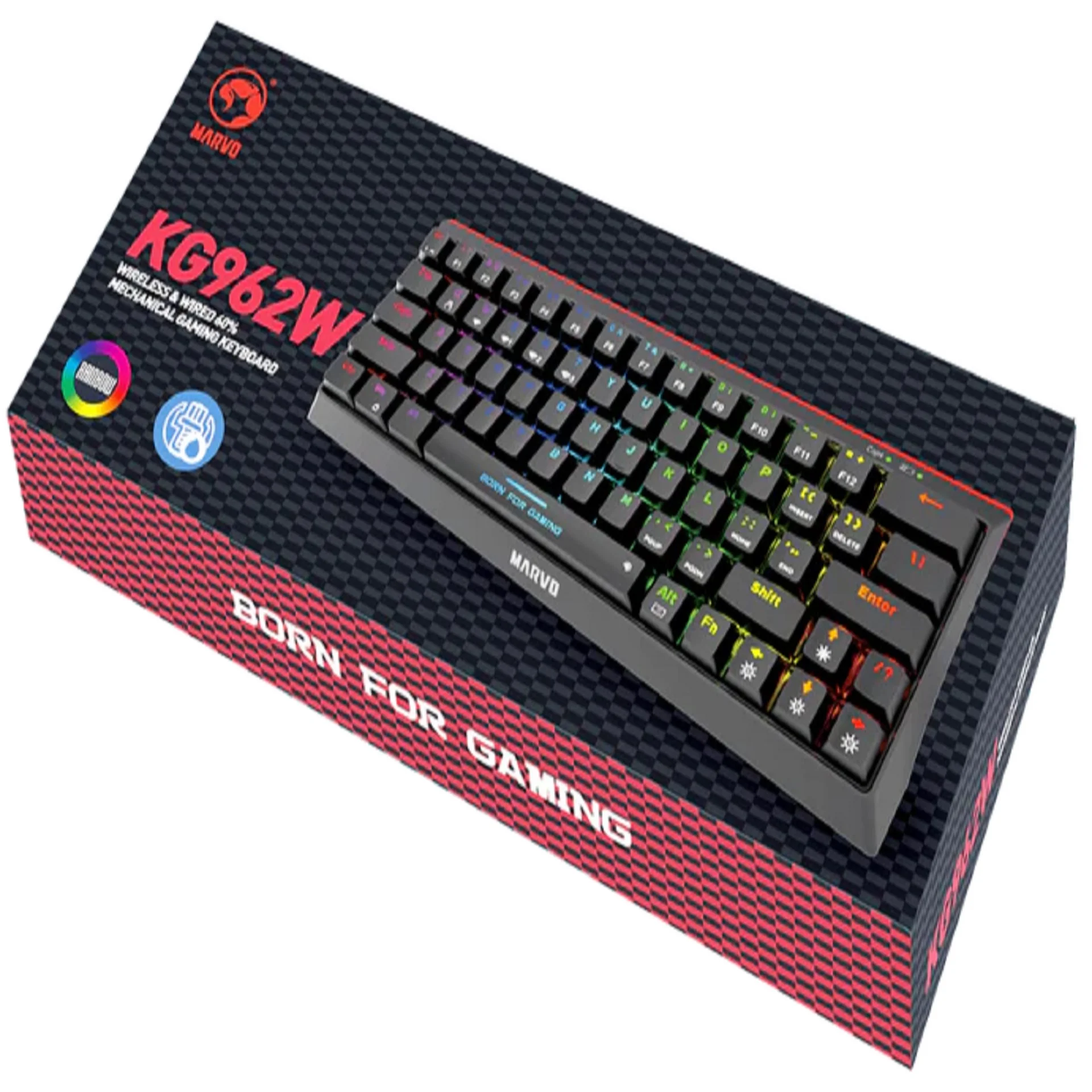 TECLADO MECáNICO MARVO KG962W BORN FOR GAMING